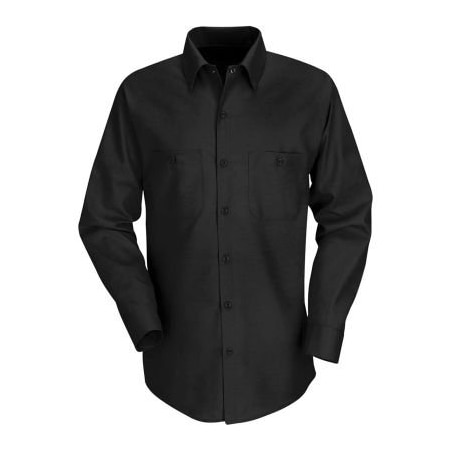 Vf Imagewear Red Kap Men's Industrial Work Shirt Long Sleeve Black Regular-S SP14 SP14BKRGS